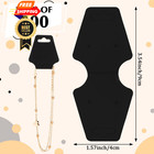 Eersida 500 Pcs Necklace Display Cards Adhesive Jewelry Packaging Card Black