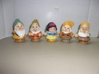 Fisher Price Little People Snow White Lot Of 5 Figures With Four Dwarfs