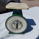 Way Rite 25 Lb Farmhouse Vintage Mercantile Kitchen Scale   Green   Chicago  Usa
