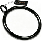 Curtain Rings With Eyelet  Heavy Duty Metal Drapery Rings  50 Pack Black