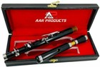 Aar Irish Professional Scottish Marching Bb Flute With 5 Keys Black Hard Case 