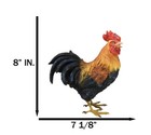 Rustic Western Proud Country Chicken Rooster In Stately Pose Figurine 8 tall