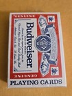 Vintage Budweiser Playing Cards Plastic Coated Made In Usa Factory Sealed Nip