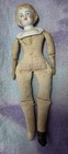Antique 19thc German Blonde China Head Doll Hertwig Home Crafted Flour Sack Body