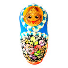 Hand Painted Russian Wooden Matryoshka Stacking Nesting Dolls Set Of 5 Elaborate