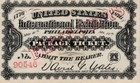 1876 International Exhibition At Philadelphia Admission Ticket  Real Rarity