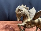  Vtg Solid Brass Pegasus Figurine Winged Flying Horse Mythical Fantasy Animal 