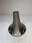 Vintage Lamp Chandelier Light Fixture Cup Base Part Brushed Aluminum Finish Nos