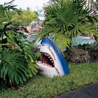 Great White Shark Garden Art Statue scary Unique Great White Shark Head