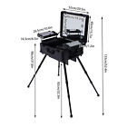 Travel Rolling Makeup Train Case Cosmetic Trolley Organizer W led Light   Mirror