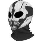 Winter Balaclava Windproof Ghost Print Face Mask Neck Gaiter Helmet Liner Hat