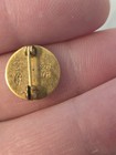 Vintage Tiny Round Sears 10kt Gold 20 Years Of Service Pin Red Enamel  