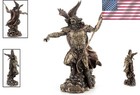 Elegant 11 3 4  Zeus Bronzed Sculpture - Mythical Greek God Display Piece