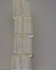 Designer Lampwork Glass Beads White Foil Flat Square 20mm Focal Qty 5