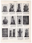 Pre-columbian Peru Inca Pottery Textiles Figures America 1910 Antique Print
