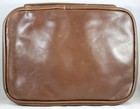 Bible Cover Brown Faux Leather Distress New Large 10 X 7 X 1    Cross Zip Pulls