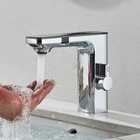 Smart Sensor Bathroom Sink Faucet Digital Display Screen Basin Mixer Tap Chrome