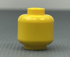 Lego Yellow Male Minifigure Head Black Eyebrows Eyelids Cheek Line Lopsided Grin