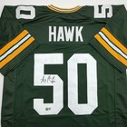 Autographed signed Aj Hawk Green Bay Green Football Jersey Beckett Bas Coa