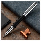 Metal Leather Trim Rollerball Pens  Black Ink 0 5mm Medium Black Metal Leather