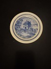Vintage Bavaria Germany Ceramic Decorative Plate With Blue Scenic Design
