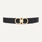 Ferragamo Golden Finish Buckle Reversible And Adjustable Gancini Belt 120cm