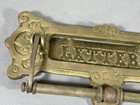 Vintage Victorian Style Brass Letters Door Knocker Mail Slot Plate 9   