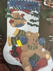 Bucilla 84953 Fun In The Snow Felt Stocking Kit Christmas Bear Stocking 18  New