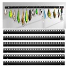 6 Pcs Fishing Lure Display Storage Racks 30 Holes Wall Mount Metal For Spinner 
