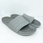 Adidas Mens Adilette Cloundfoam Plus S80977 Gray Slip On Slide Sandals Size 10
