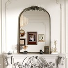 Arched Antique Mirror Arch Vintage Mirror For Wall Metal Framed Baroque Mirrors