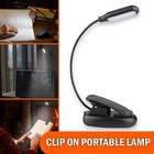 Usb Rechargeable Small Led Reading Book Light W  Flexible Clip Desk Table Lamp