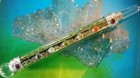 Green Peridot Wand With Chakra Band And Crystal Quartz Point  6 5  Olivine Wand