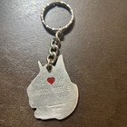 Vintage 1982 Pewter I Love My Boston Terrier Key Chain Rawcliffe