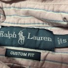 Vintage Ralph Lauren Shirt Custom Fit Pink Striped Button Down Shirt Men s Sz S