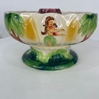 Vtg Orchids Of Hawaii R-94 Japan Tiki Volcano Bowl Hula Dancer Centerpiece 8   