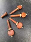 Violin  Jujube Wood Parts Accessories Set 1 4 Pegs  Endpin tailpiece chin Rest