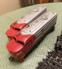 Vtg Lionel Sante Fe Train Set Tracks Cars Tank Caboose Flatcar Gondola Parts