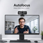 4k Webcam Usb For Pc Autofocus Web Camera W Microphone With Privacy Cover