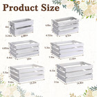 6 Pcs Decorative Wood Crates For Storage Display Rustic Nesting Crates With Hand
