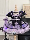 Cute Kuromi Girl Princess Dress Kawaii Kids Cosplay Costume Halloween Lace Dress
