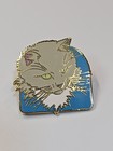 Gray Cat Blue Background Lapel Pin Nice Enamel 