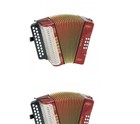 Hohner 1600 2 Erica Diatonic Accordion - Key Of G c - Red-new