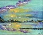 Michael Sears Fl  Highwaymen Style Painting Signed Oil On Masonite Framed