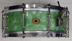 Vintage 1927 Liberty 5x14 Solid Walnut Shell Snare Drum Sea Green Pearl - Rare 