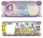 Bahamas Monetary Authority 50 Cents 1968 - Consecutive  s Available - Crisp New