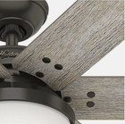 Hunter Ceiling Fan 64  Noble Bronze Ceiling Fan With Led Lights   Remote 6 Blade