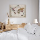 Decorarts World Maps For Wall Art  World Map Framed Canvas Print 20x16  