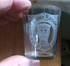 Sunny Brook Pure Food Whiskey Inspector Emb Pre Pro Etched Shot Glass 1905 Era