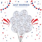 10pcs Just Married Wedding Party Balloons Latex Wedding Mr Mrs Hearts 12  Uk 